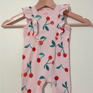Cat & Jack Pink Romper with Cherry Design